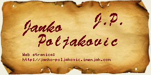 Janko Poljaković vizit kartica